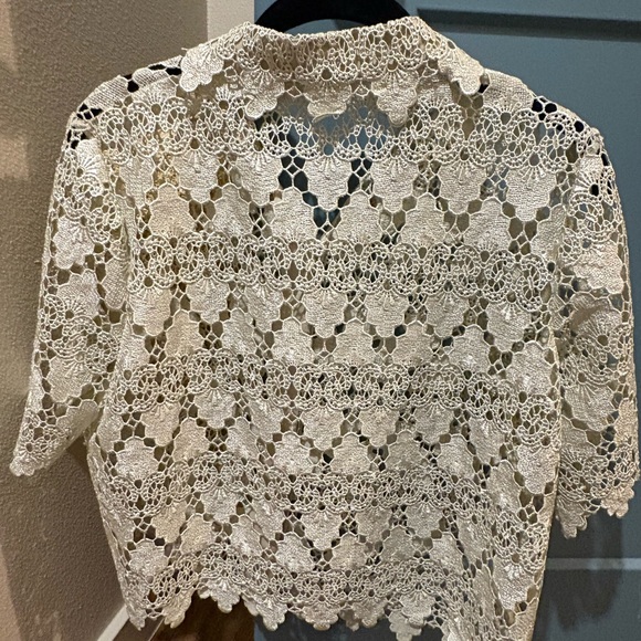 Frame Denim Lace Button Up Shirt - Light Green - Picture 5 of 5